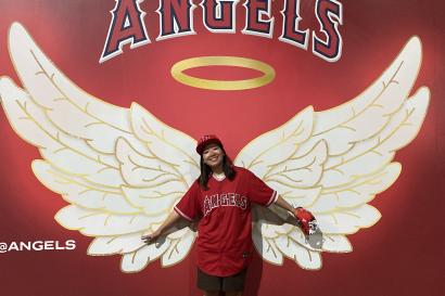 ANGELSの試合を見に球場へ