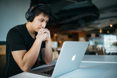 Student on Computer