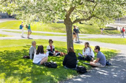 Cornell University - Students on Quad