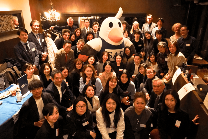 サンクスギビングパーティーの集合写真