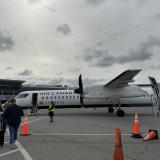 カナダのビクトリアへと向かう飛行機