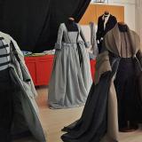 dresses on mannequins at the school of fashion in Rome