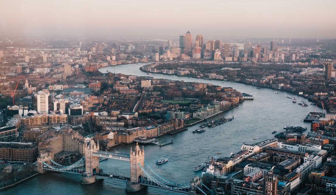 View of London from above