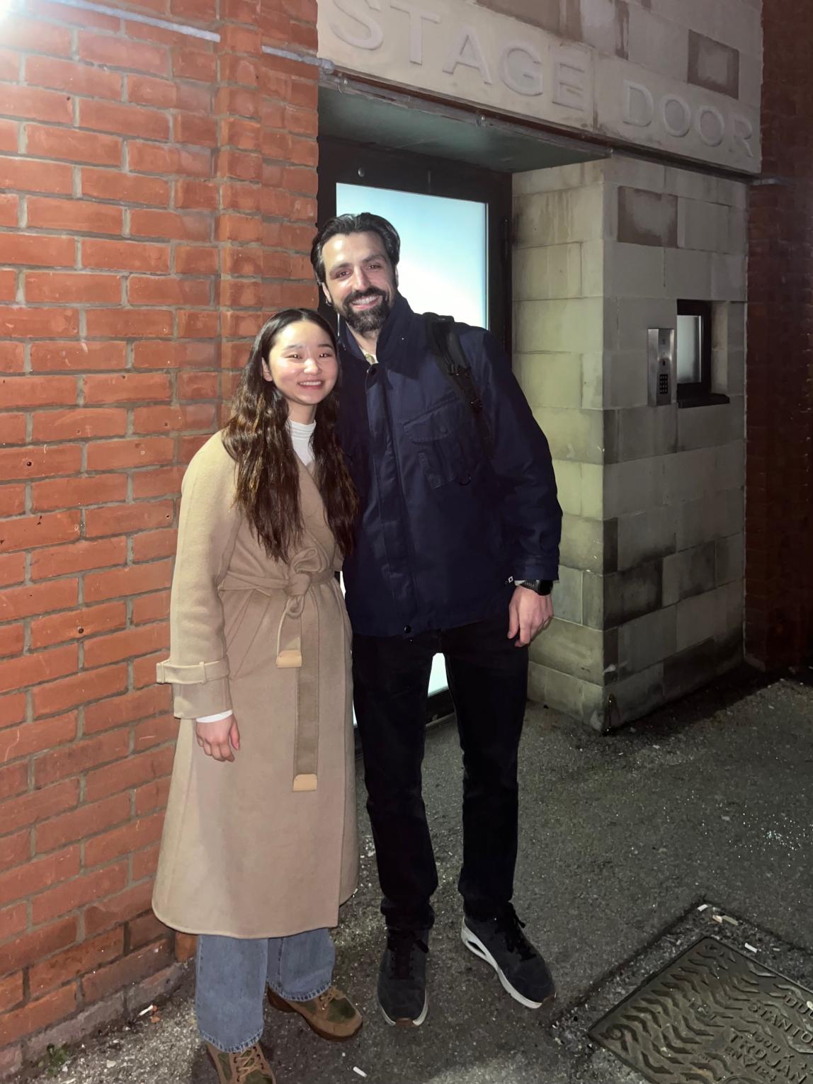Yukyeong Jang with Actor at Stage Door