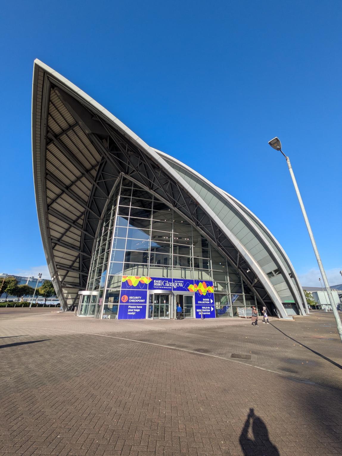 EAIE 2026の会場となったグラスゴーのスコティッシュ・イベント・キャンパス（SEC）外観