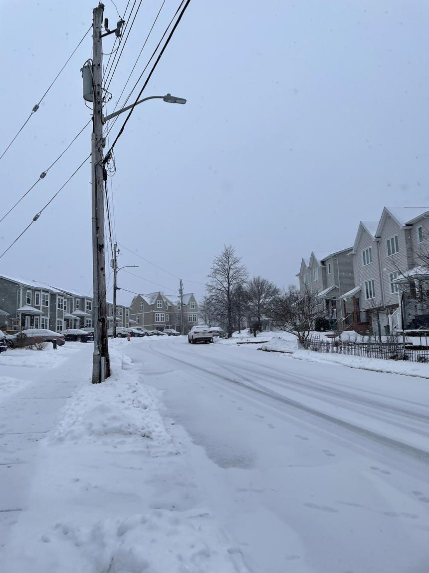 雪が積もっているカナダ、ハリファックス