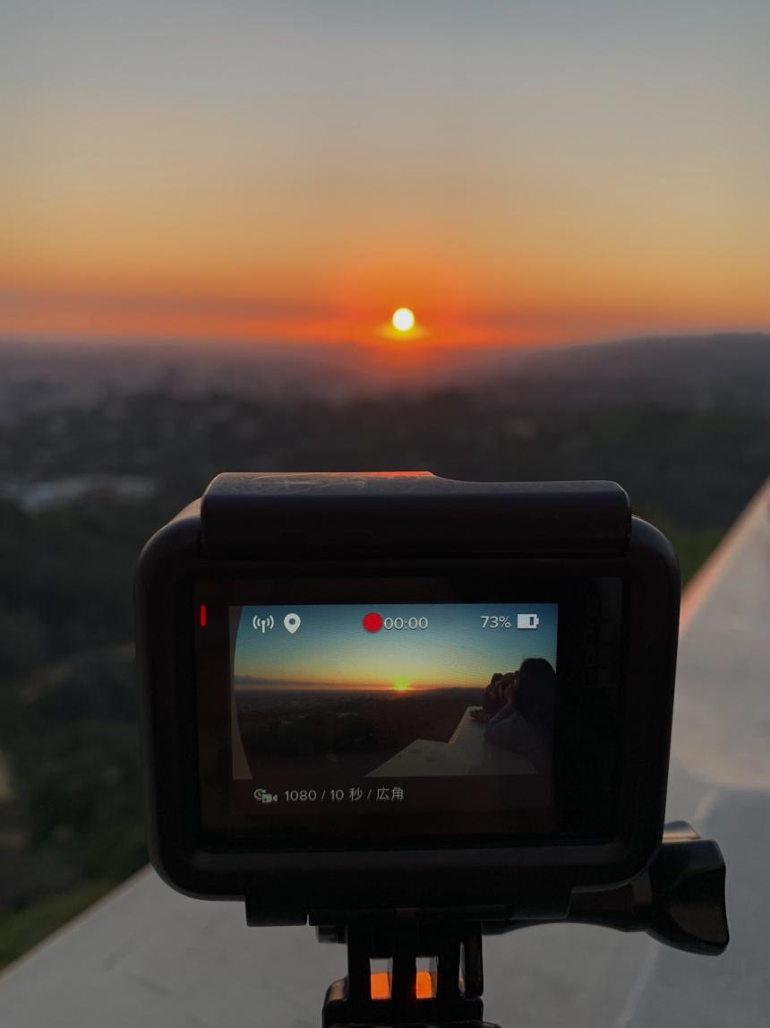 アメリカで見た日の出の写真