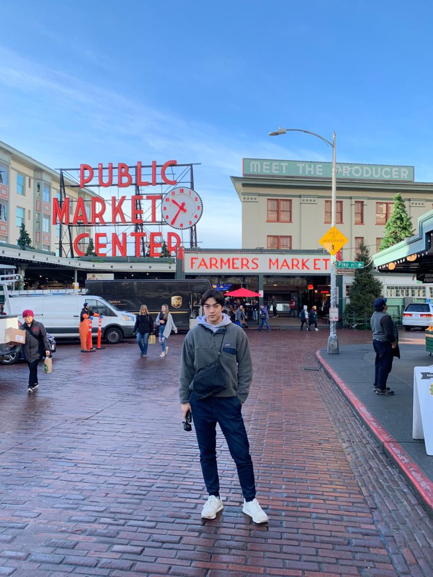 シアトルのPike Place Marketにて