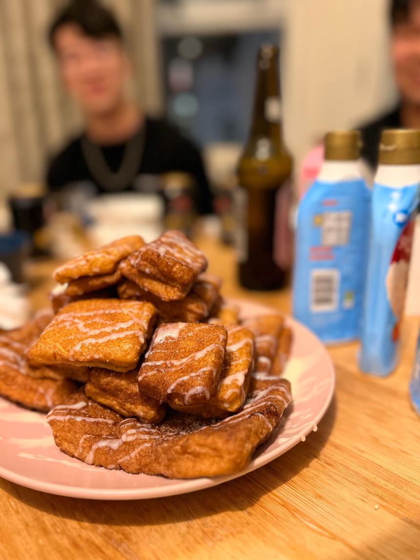 グラスゴー大学の友達と手作りフレンチトーストパーティー