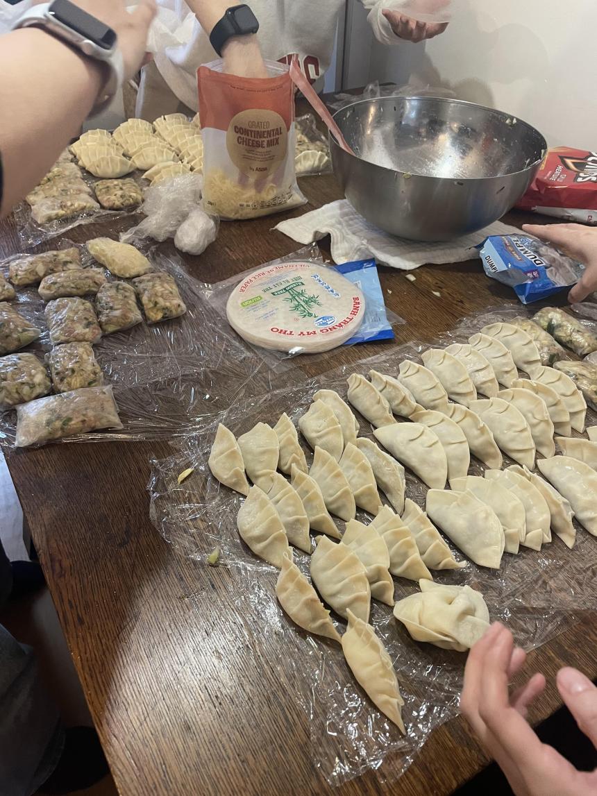 ウェストミンスター留学中みんなで作った餃子
