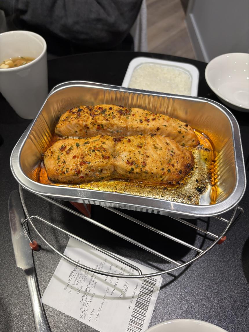 ダブリンのホテルで焼いたサーモン