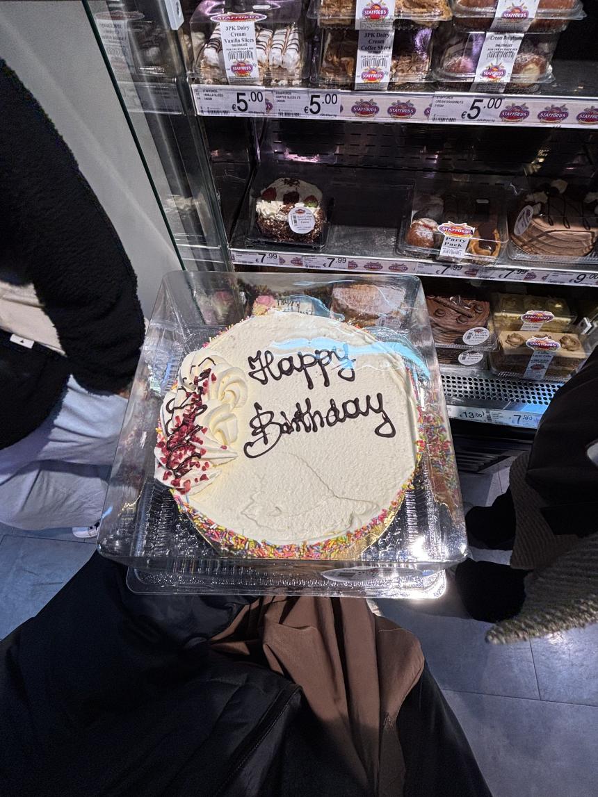 ダブリンで買ったバースデーケーキ