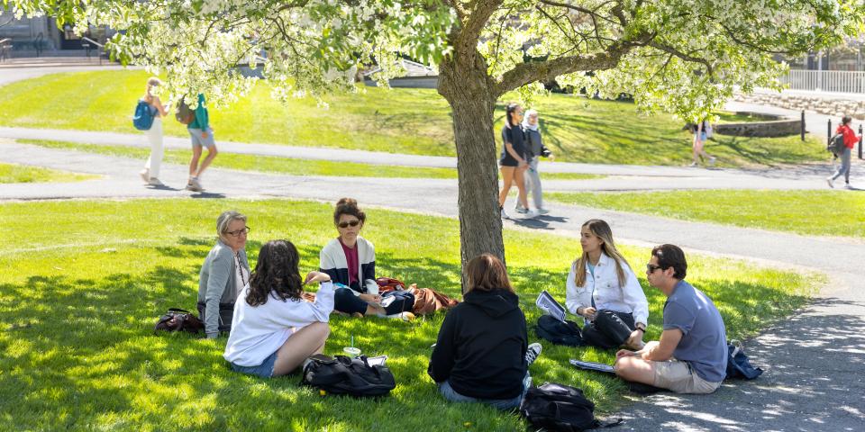 Cornell University - Students on Quad