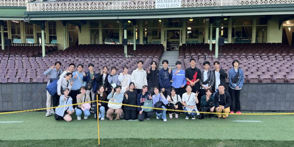 シドニーのスタジアム内で撮影